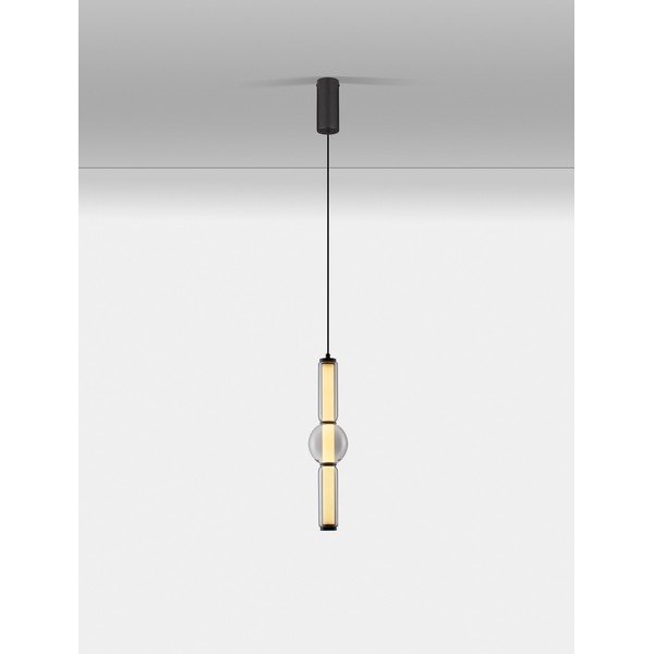 Siva steklena LED zatemnitvena viseča svetilka ø 12 cm Ulon – Nova Luce-image-4