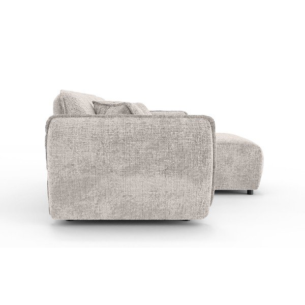 Bež kotna sedežna garnitura iz šenilje (desni kot/z ležalnikom) Nelia – Ropez-image-3