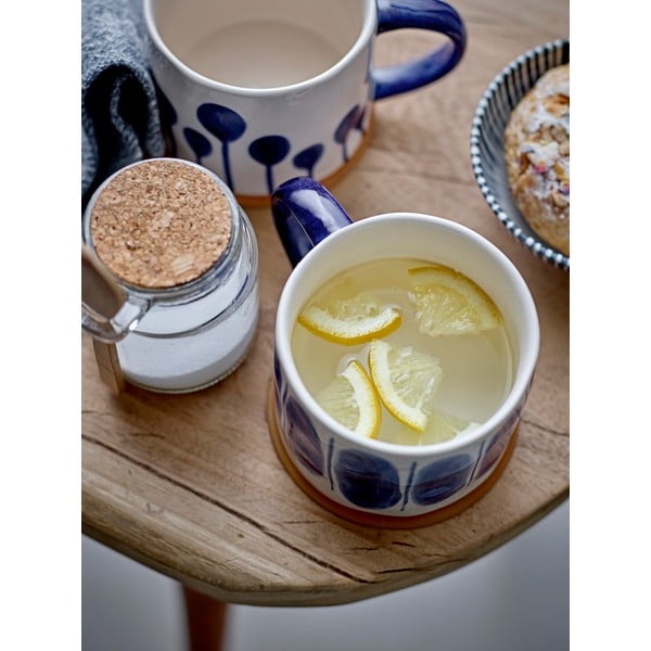 Bele/modre lončene skodelice v kompletu 3 ks 450 ml Linora – Bloomingville-image-1