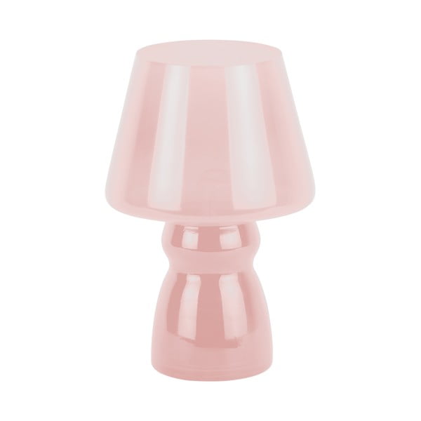 Svetlo roza namizna LED svetilka s steklenim senčnikom (višina 25,5 cm) Classic - Leitmotiv
