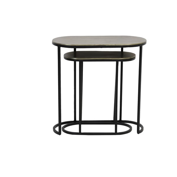 Kovinske stranske mizice v kompletu 2 ks 26x53 cm Bocov – Light & Living-image-2