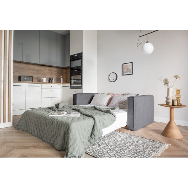 Siv raztegljiv kavč 168 cm Lucky Lucy - Miuform-image-3