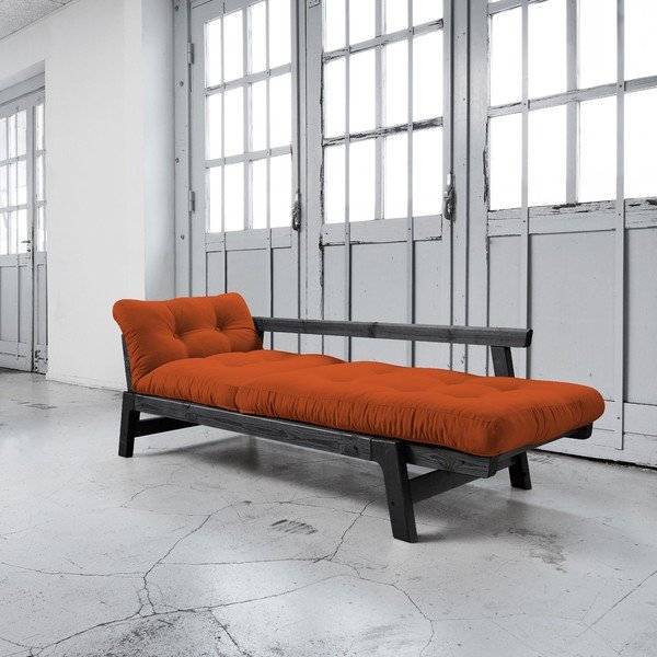 Raztegljiv kavč Karup Step Black/Orange-image-3