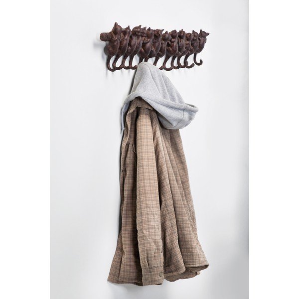 Rjav stenski obešalnik Kare Design Cats-image-1