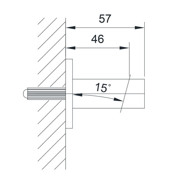 Medeninasto držalo za glavo za prhanje v sijajno srebrni barvi Jumper – Sapho-image-3