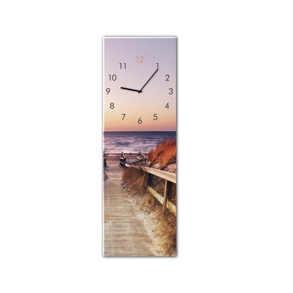 Stenska ura Styler Glassclock Sunset, 20 x 60 cm