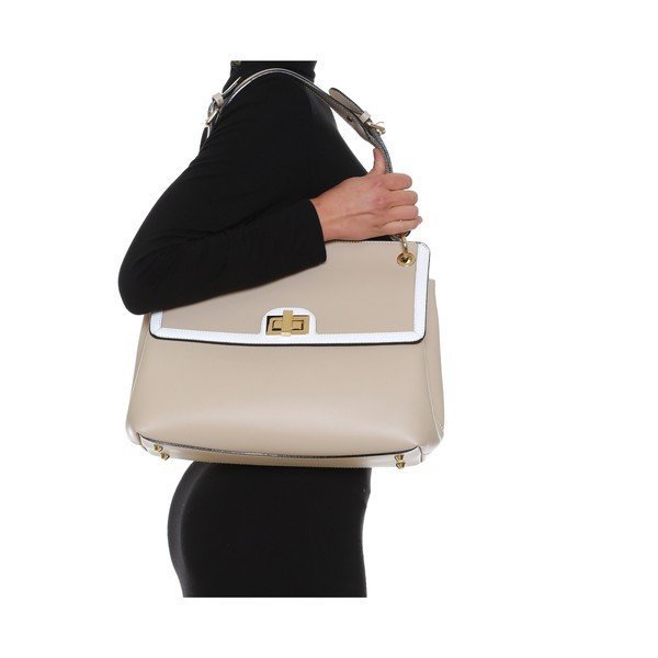Usnjena torbica Anna Luchini 3043 Beige-image-4