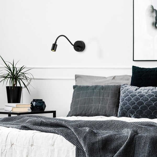 Črna LED stenska svetilka Reading – Opviq lights-image-1