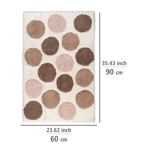 Rjava/bež kopalniška preproga iz organskega bombaža 60x90 cm Tibet – Wenko-image-4