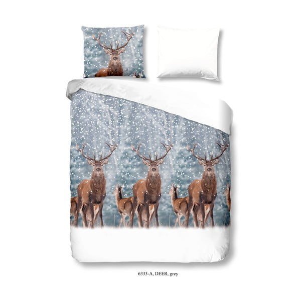 Bombažno posteljno perilo za eno osebo Dobro jutro, jelen, 135 x 200 cm