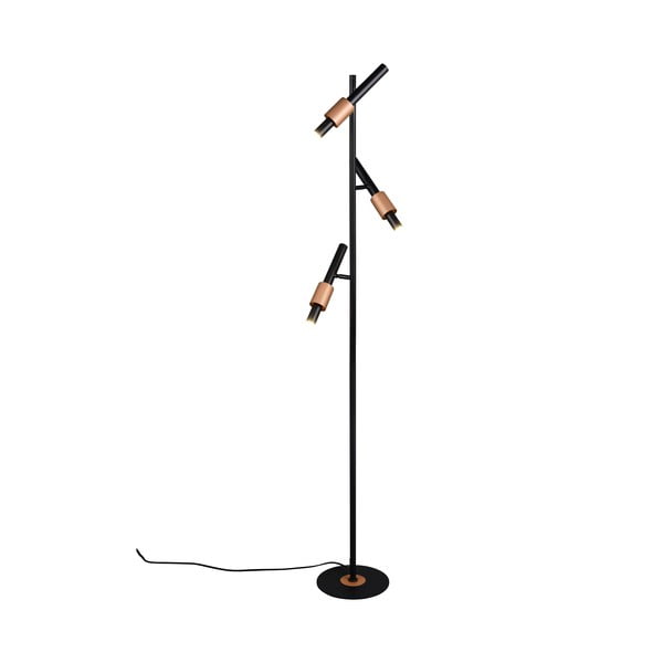 Črno-bronasta LED stoječa svetilka (višina 150 cm) Ikaris – Trio Select-image-4