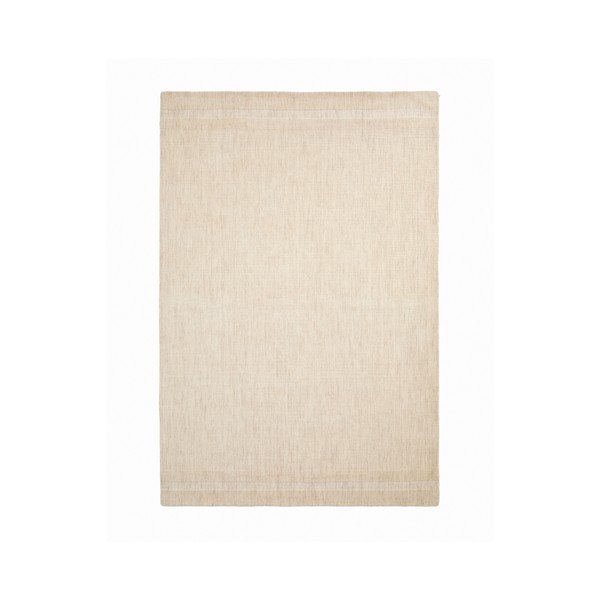 Kremno bela ročno tkana volnena preproga 160x230 cm Dalena – Kave Home