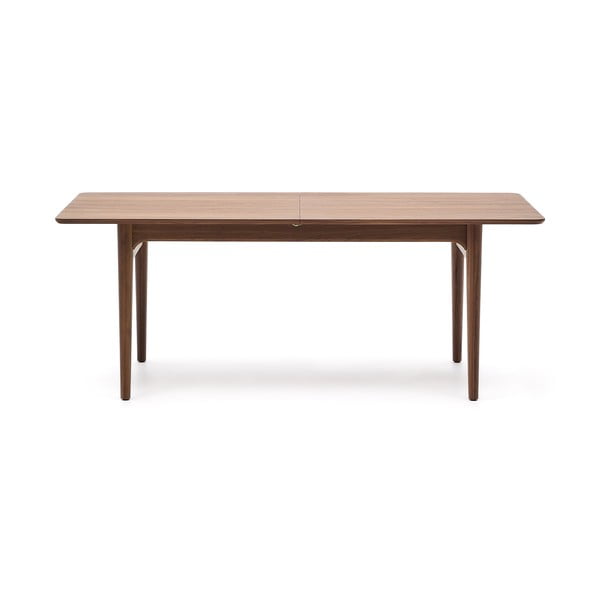 Raztegljiva jedilna miza z dodatno ploščo v orehovem dekorju 100x200 cm Elan – Kave Home