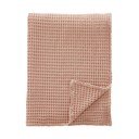 Prašno rožnata bombažna odeja 150x200 cm Jaipur Chunky Waffle – Pineapple Elephant