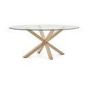 Jedilna miza s stekleno mizno ploščo 100x200 cm Argo – Kave Home