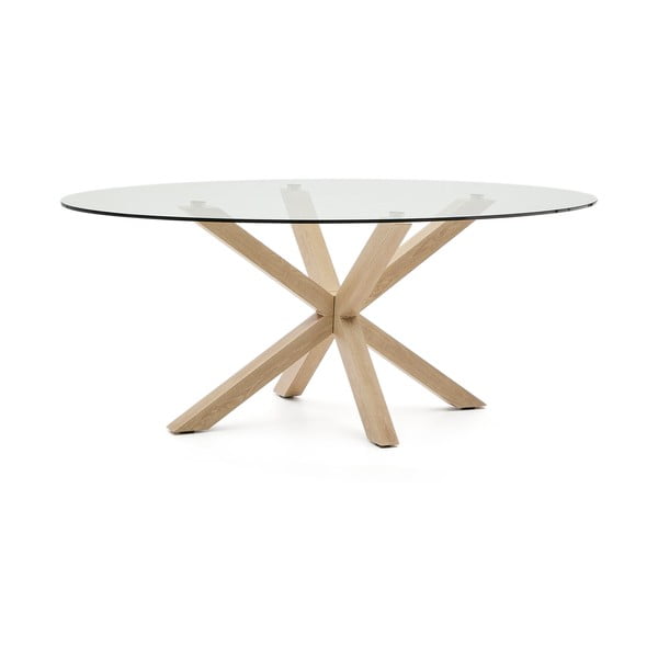 Jedilna miza s stekleno mizno ploščo 100x200 cm Argo – Kave Home