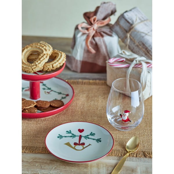 Kremno beli desertni lončeni krožniki z božičnim motivom v kompletu 2 ks ø 16 cm Yule – Bloomingville-image-2