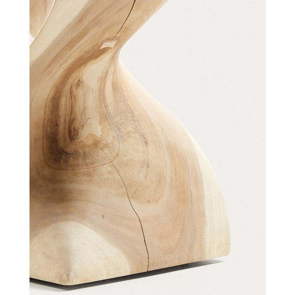 Stranska mizica iz masivnega munggur lesa 30x30 cm Hakon – Kave Home-image-2