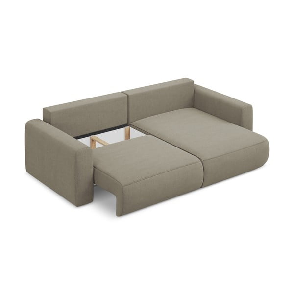 Svetlo rjava raztegljiva/s prostorom za shranjevanje kotna sedežna garnitura (desni kot/z ležalnikom) Kapua – Makamii-image-4