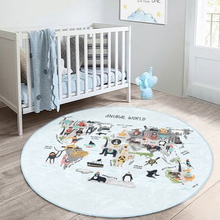 Svetlo modra otroška preproga ø 120 cm Comfort – Mila Home