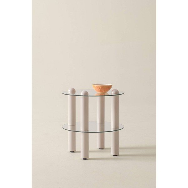 Steklena okrogla stranska mizica ø 48 cm Egan – Jotex-image-1