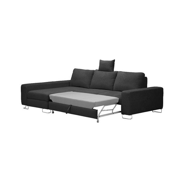 Temno siva kotna raztegljiva sedežna garnitura Windsor & Co Sofas, levi kot Alpha-image-2