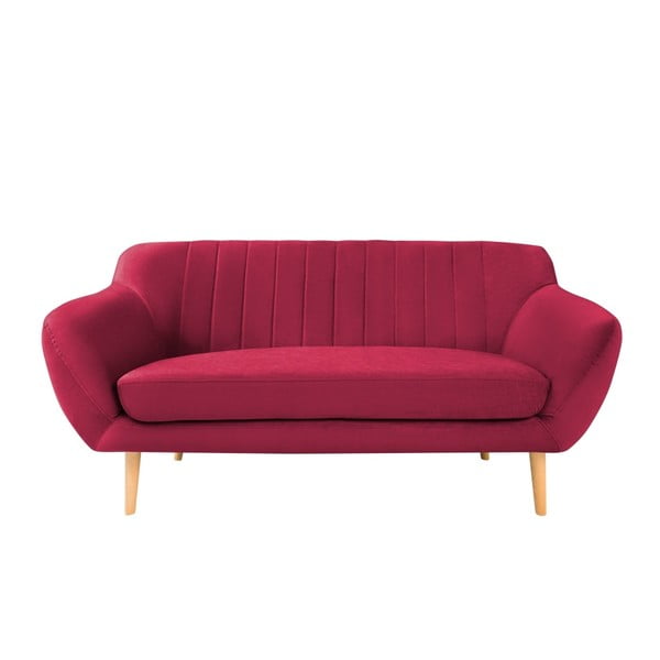 Temno roza žametni kavč Mazzini Sofas Sardaigne, 158 cm