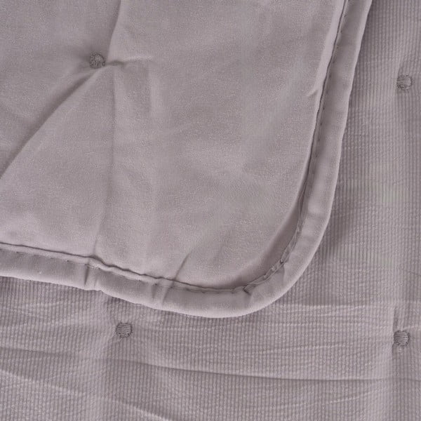 Sivo prešito pregrinjalo 230x280 cm – Ixia-image-1