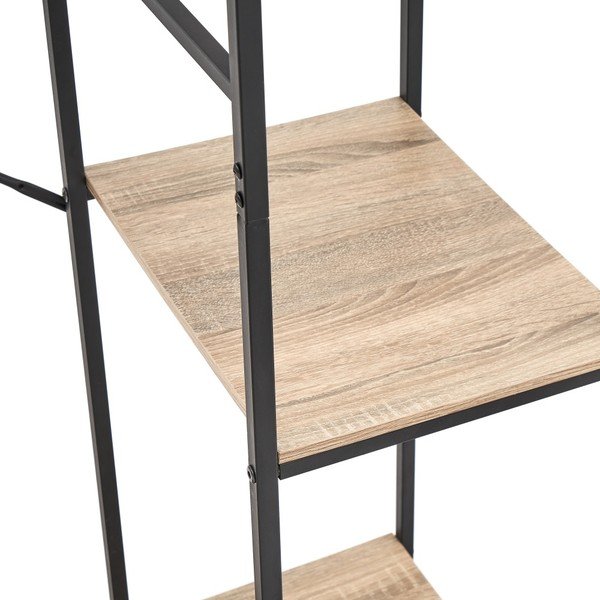 Črna garderobna omara v hrastovem dekorju 90x165 cm – Casa Selección-image-2