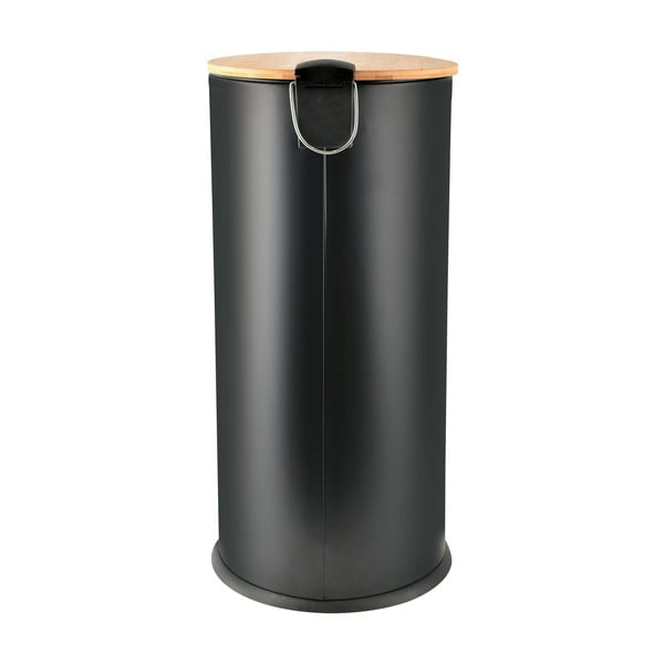 Mat črn jeklen koš za smeti s pedalom 30 l Adonis – Spirella-image-4