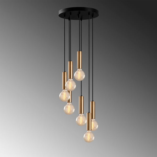 Črna/zlata viseča svetilka ø 40 cm Tempo – Opviq lights-image-3
