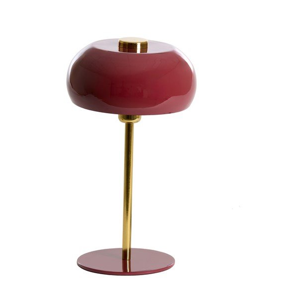 Bordo rdeča namizna svetilka s kovinskim senčilom (višina 40 cm) Surin – Light & Living-image-3