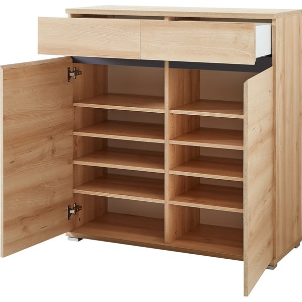 Omara za čevlje v bukovem dekorju s predali Lissabon - Germania-image-1