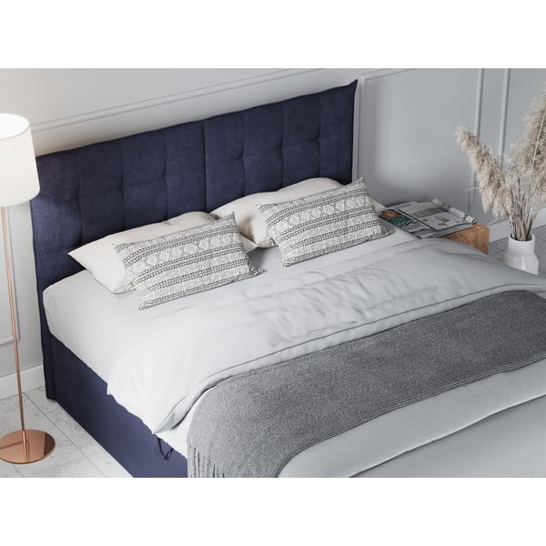 Temno modra postelja Mazzini Beds Echaveria, 200 x 200 cm-image-1
