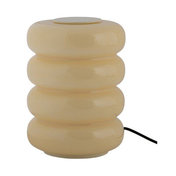 Svetlo rumena steklena LED namizna svetilka (višina 16,5 cm) Aro – Leitmotiv