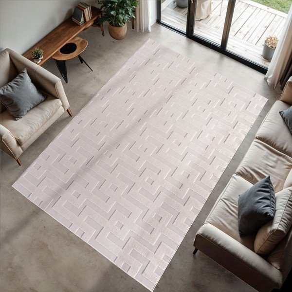 Kremno bel zunanji in notranji tekač 80x150 cm Doha 1656 Cream – Ayyildiz Carpets-image-1