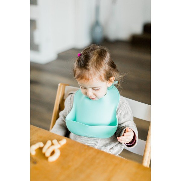 Moder silikonski slinček z žepom Kindsgut Bib-image-1