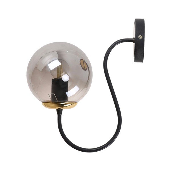 Črno-siva stenska svetilka ø 15 cm Oslo – Squid Lighting