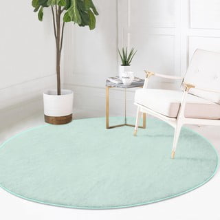 Mentolno zelena pralna okrogla preproga primerna za robotski sesalnik ø 80 cm Comfort – Mila Home