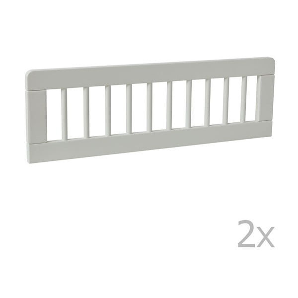 Komplet 2 belih zaščitnih pregrad za otroško posteljico Pinio Basic, 200 x 90 cm-image-1
