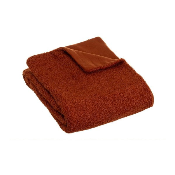Opečnato oranžna odeja iz sherpa flisa 130x160 cm Sherpa Bouclé – Casa Selección