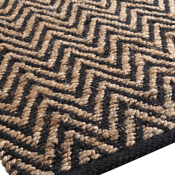 Črna/naravna preproga 120x170 cm Zigzag – douceur d'intérieur-image-3