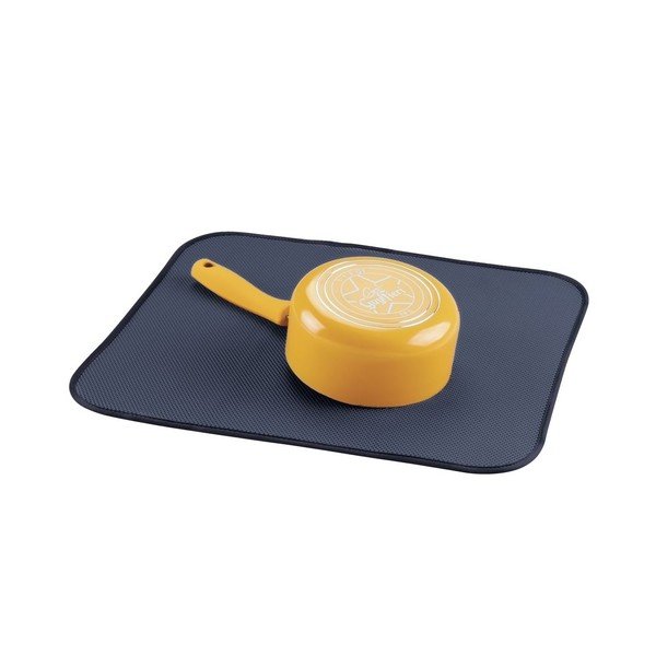 Podloga za odcejanje InterDesign iDry Kitchen Blue, 18x16 cm