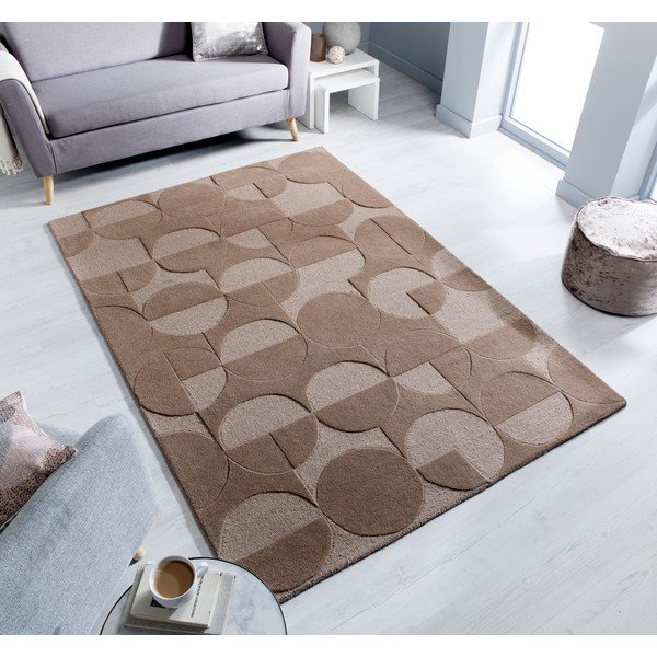 Rjava volnena preproga Flair Rugs Gigi, 120 x 170 cm-image-4