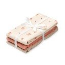 Rožnate/bež plenice v kompletu 3 ks iz muslina 70x70 cm Bows – Cam Cam Copenhagen