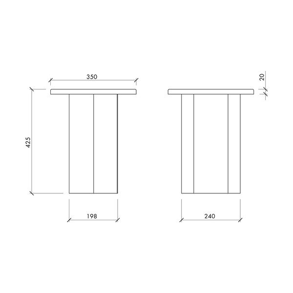 Kovinska okrogla stranska mizica ø 35 cm Sato – noo.ma-image-3