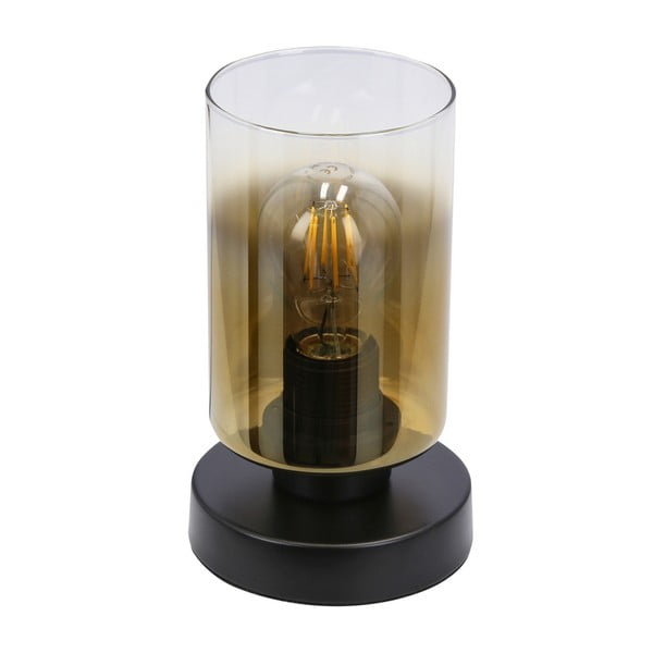 Črna namizna svetilka s steklenim senčnikom (višina 20 cm) Aspra – Candellux Lighting-image-4