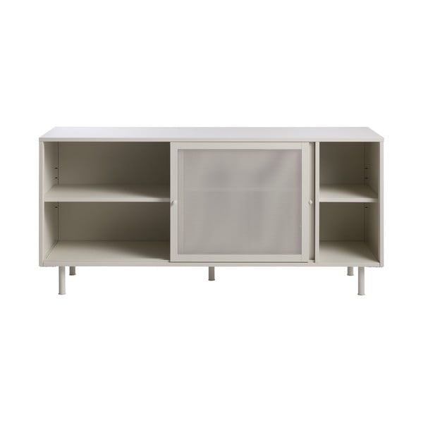 Siva kovinska komoda z drsnimi vrati 160x75x47 cm Veep – Unique Furniture-image-3