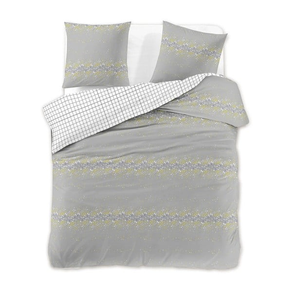 Siva bombažna posteljnina za zakonsko posteljo/podaljšana 220x200 cm Sparkle – AmeliaHome