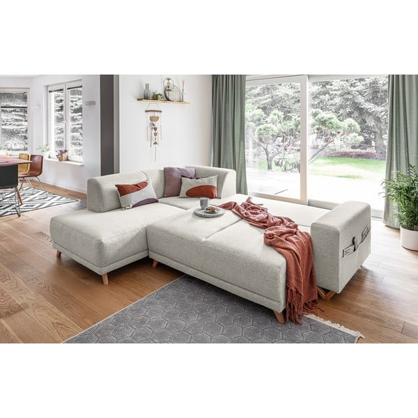 Bež raztegljiva/s prostorom za shranjevanje kotna sedežna garnitura (levi kot/v obliki črke L) Classy Sophie – Miuform-image-4